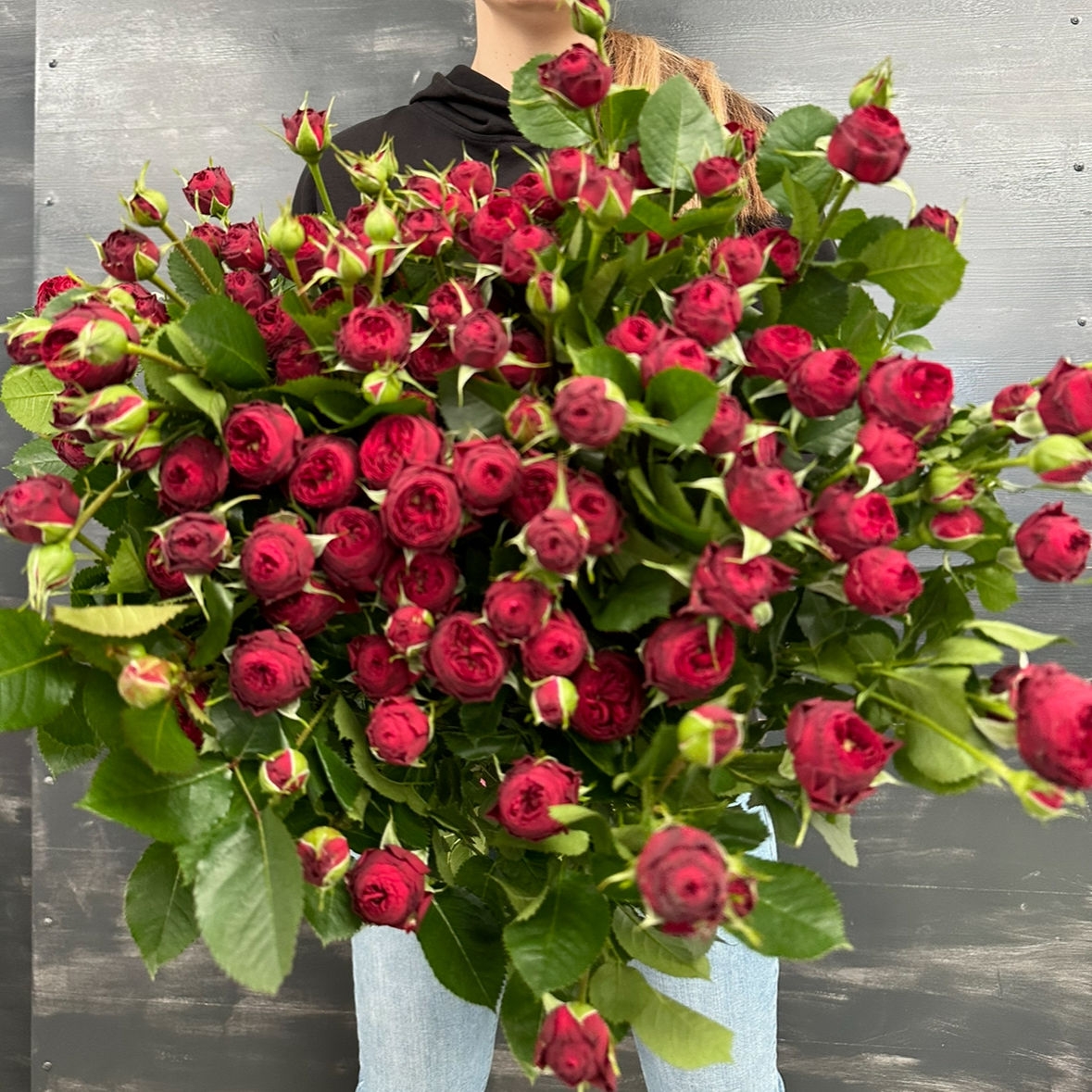 Роза кустовая пионовидная